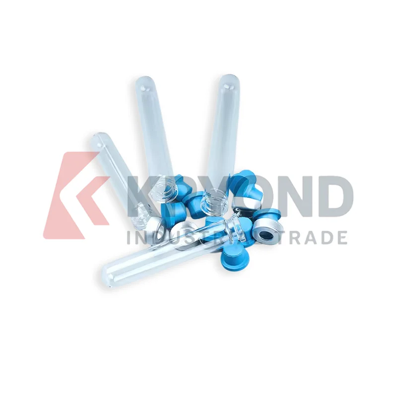 18x100mm Crimp Top Headspace Tube Glass Test Tube Butyl Plug Cap 10pcs Pack Laboratory Clear Vessel Design Storage Solution Set