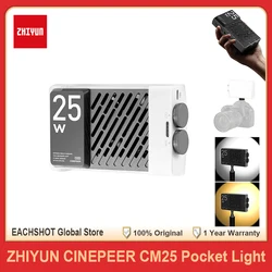 ZHIYUN CINEPEER CM25 25W LED Video Light Portable Handheld Pocket Light Bi Color Fill Light Photography Lighting Video Shooting