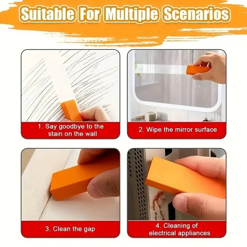 5PCS Stainless Steel Decontamination Eraser,Stainless Steel Stain Remover Eraser,Rust Cleaning Eraser For Home Kitchen