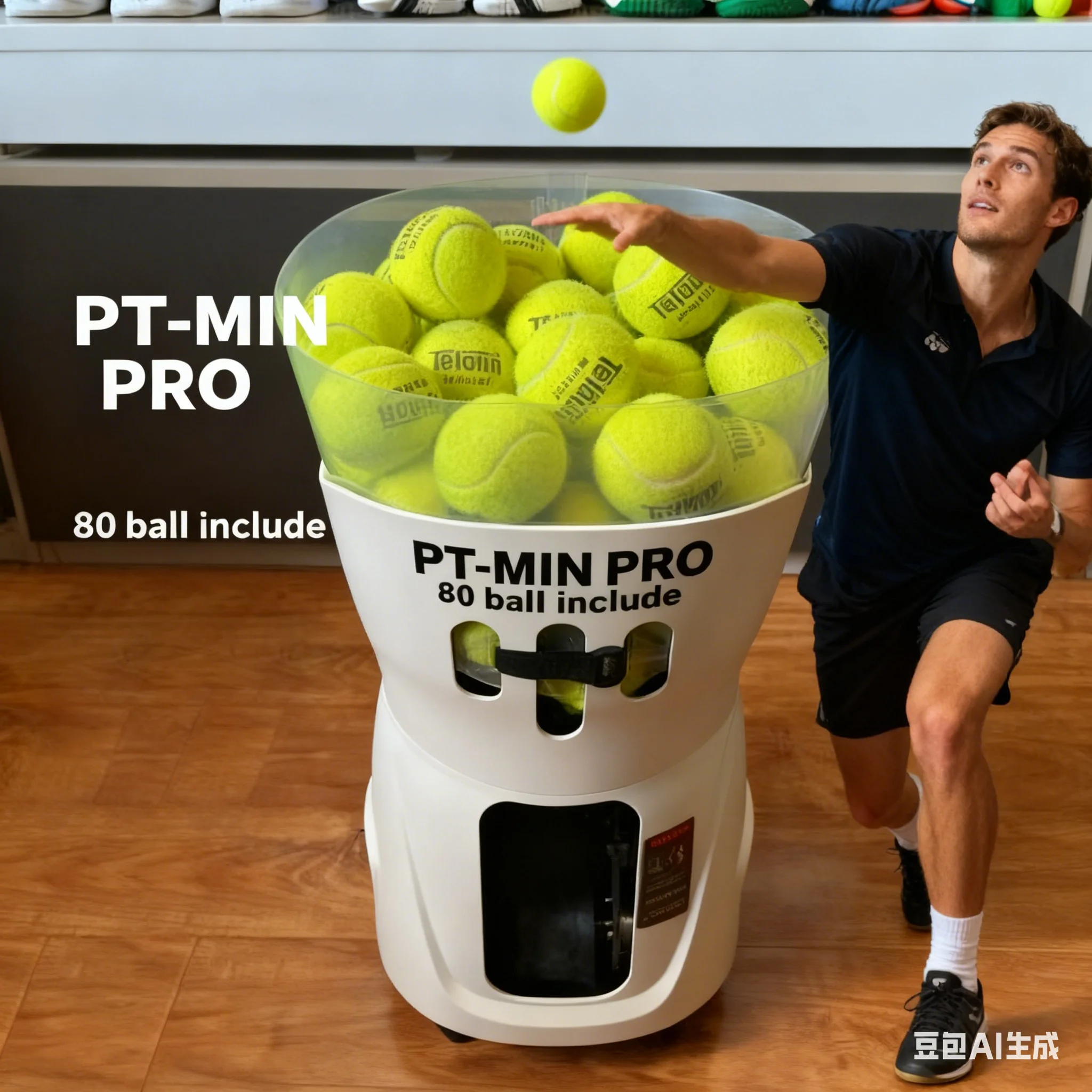 

PT Mini pro Tennis Machine with App Control Large Capacity for Indoor And Outdoor Use