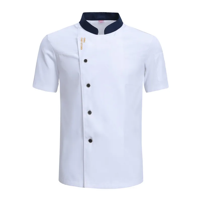 

Men's Chef Jacket Hotel Restaurant Kitchen Cook Workwear Waiter Uniform Chef Shirt Catering Cooking Costume Bakery Overalls Top