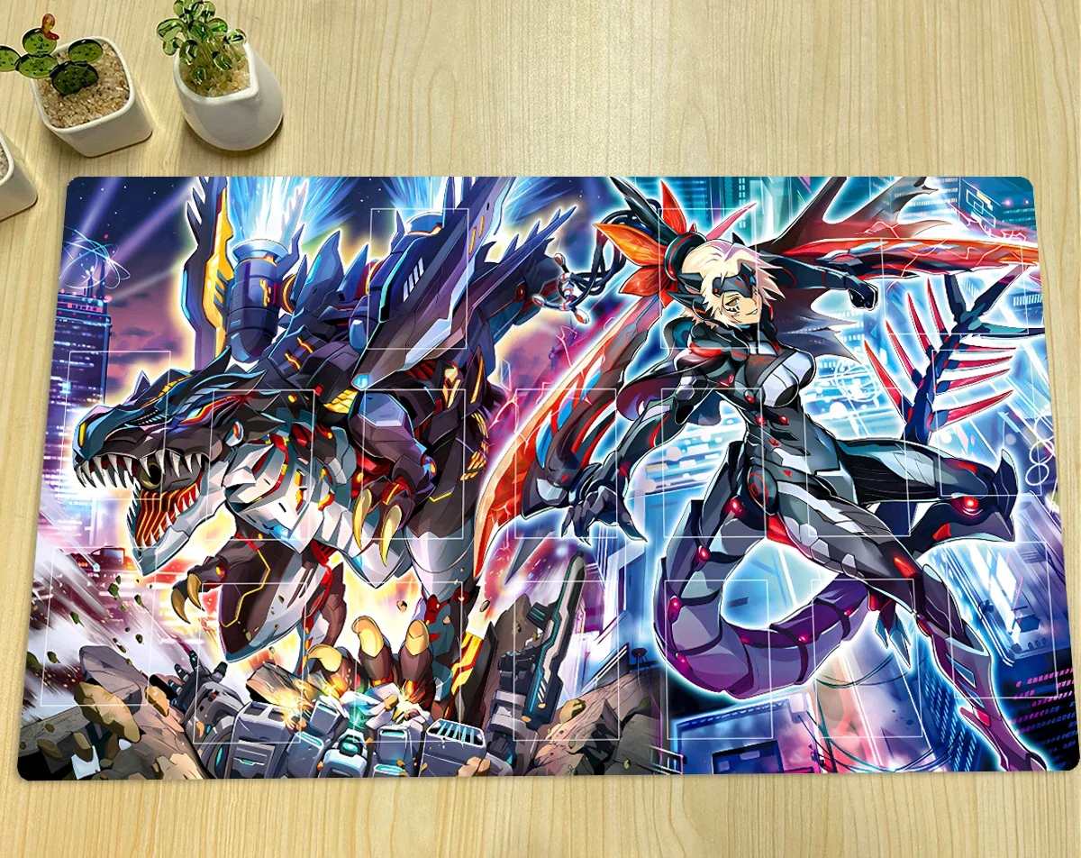 YuGiOh Dinomorphia Kentregina Mat Dinomorphia Rexterm TCG CCG Board Game Trading Card Game Mat Anime Mouse Pad Rubber & Free Bag