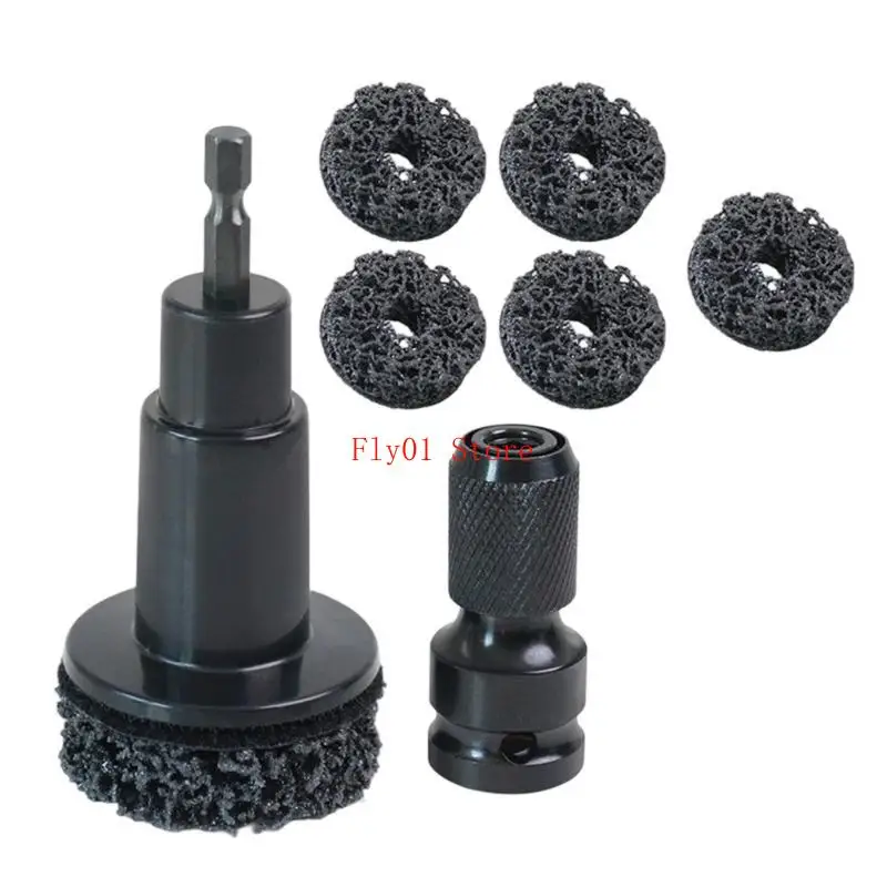 أداة تنظيف محور العجلة الكاملة ودوارات الفرامل 1/4 بوصة محركات سداسية تعمل بالبطارية ملحق سائق يعمل بالبطارية سهل التشغيل