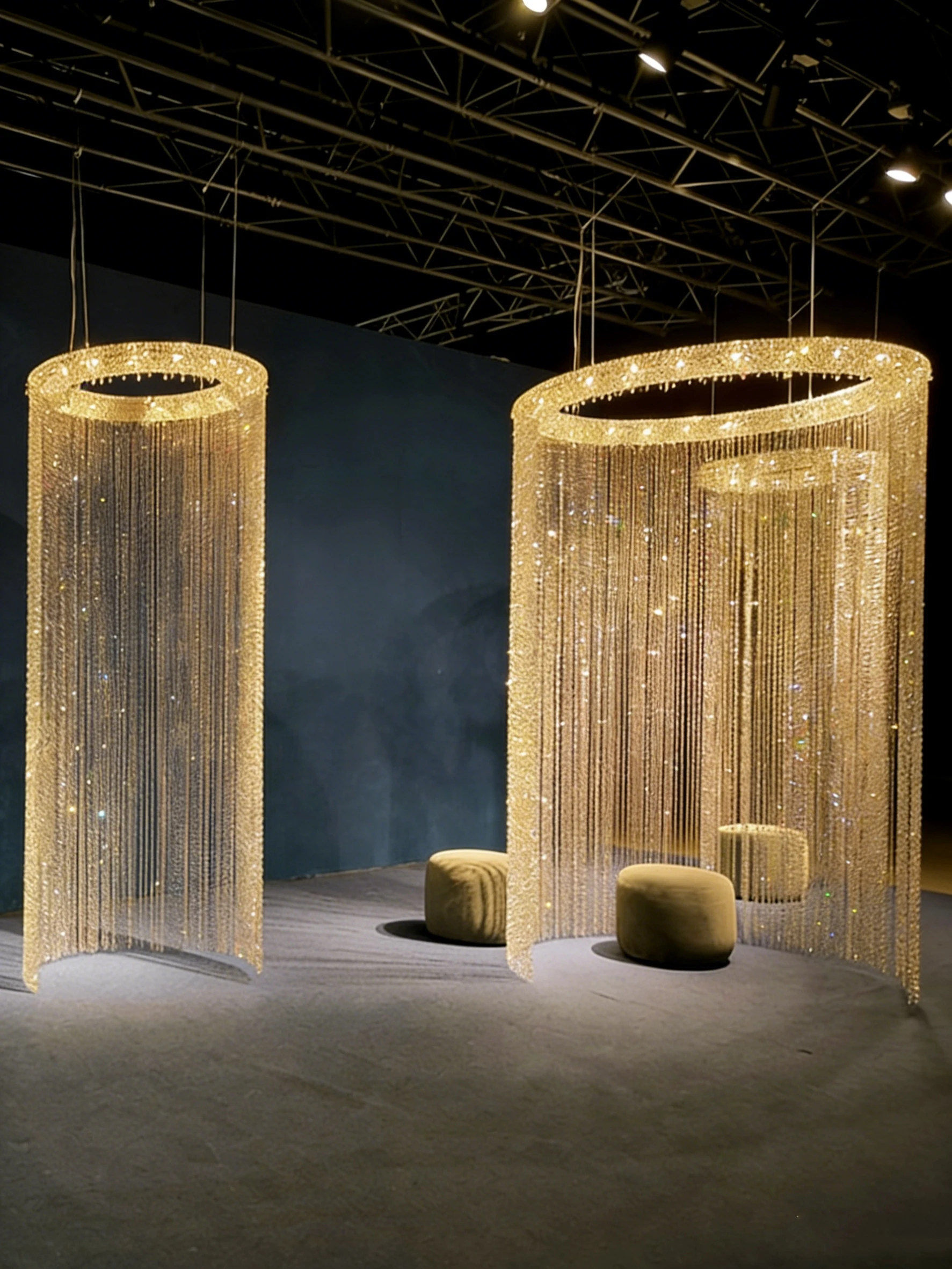 

Хрустальная свадебная люстра, подвесной светильник для бара и виллы, хрустальные светильники с кисточками для художественной выставки, лампа для показа мод