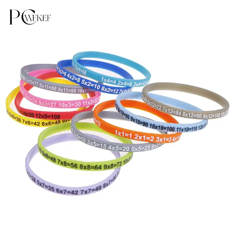 

12Pcs/Set Multiplication Tables Silicone Bracelet Learn Math Education For Kids