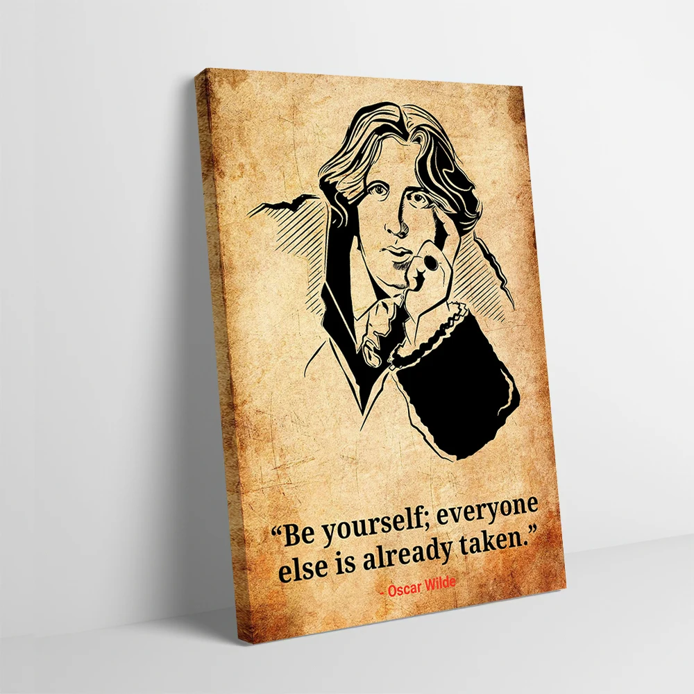Oscar Wilde Quote Poster Customizable Printed Canvas Painting for Pictures Wall Art Wand Deko Room Decorating Interior Mural