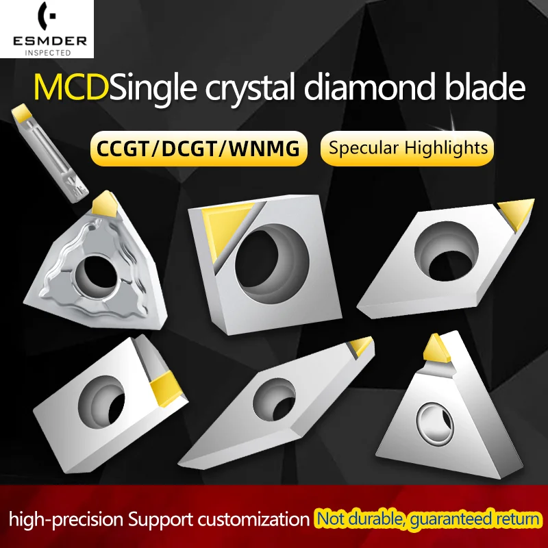 MGMN300 APKT160408 CCMT060204 DCMT070204 TNMG160402 WNMG080404 Single Crystal Diamond Blade CNC Lathe Carbide MCD Inserts For AL