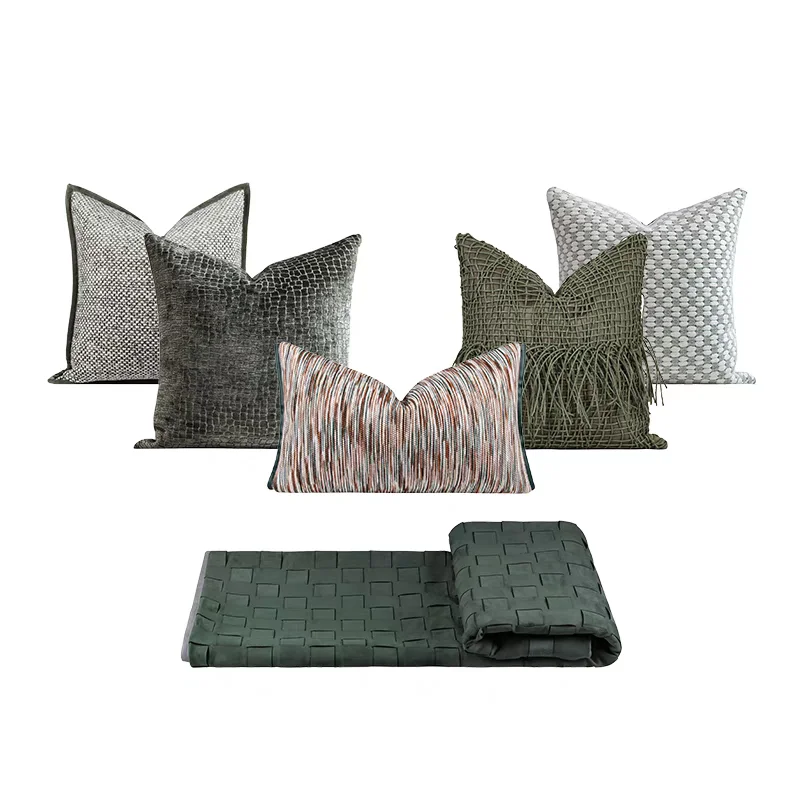 RUIYI Home Textile Bed Decoration Headrest Cover Combination Decorative Pillow Protection Cover