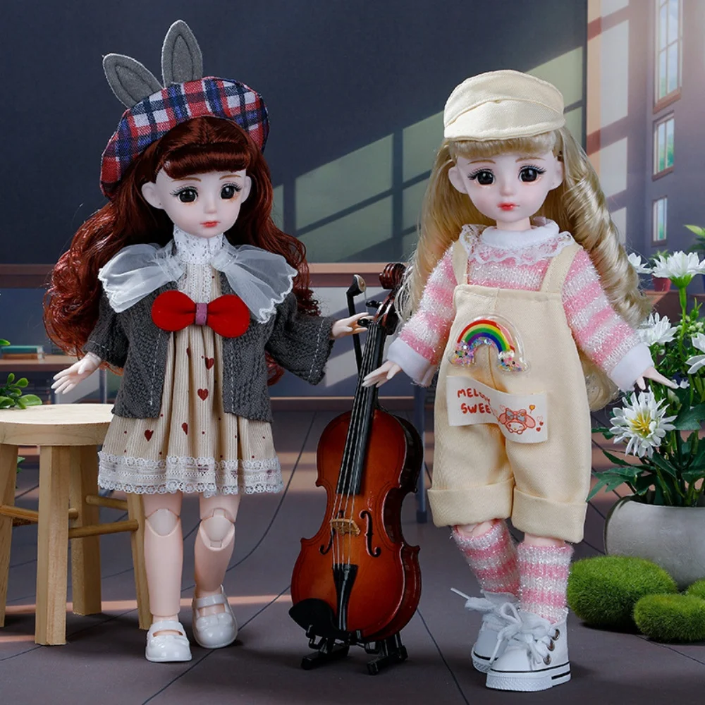 子供のためのぽっちゃり人形セット,本物の人のスタイル,プレイハウスのおもちゃ,誕生日プレゼント,1:6 bjd,30cm