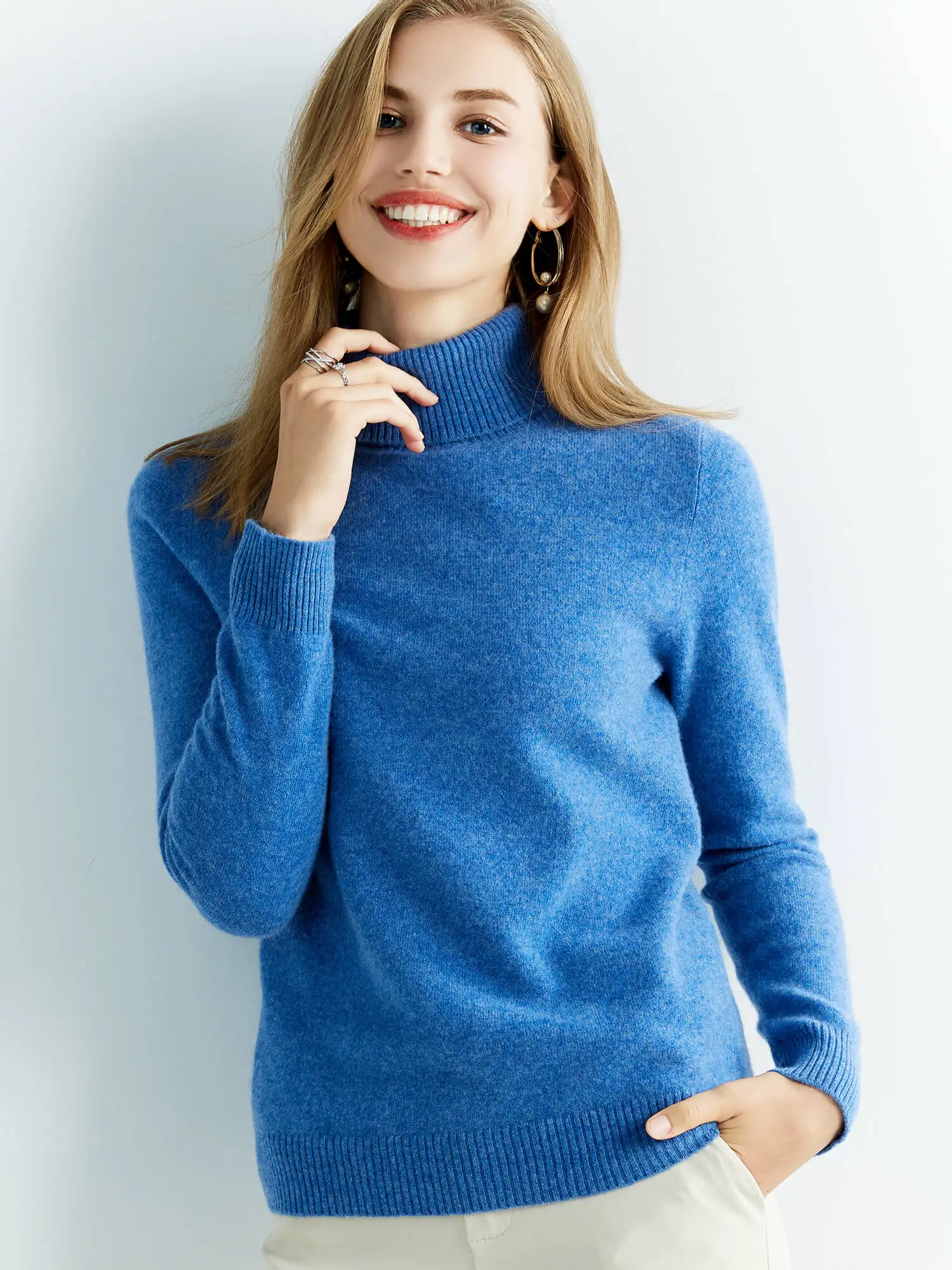 Gestrickte Pullover Kaschmir Pullover frauen 100% Merino Wolle Rollkragen Mode Pullover Winter Herbst Jumper Top Weibliche Kleidung – Detail 22