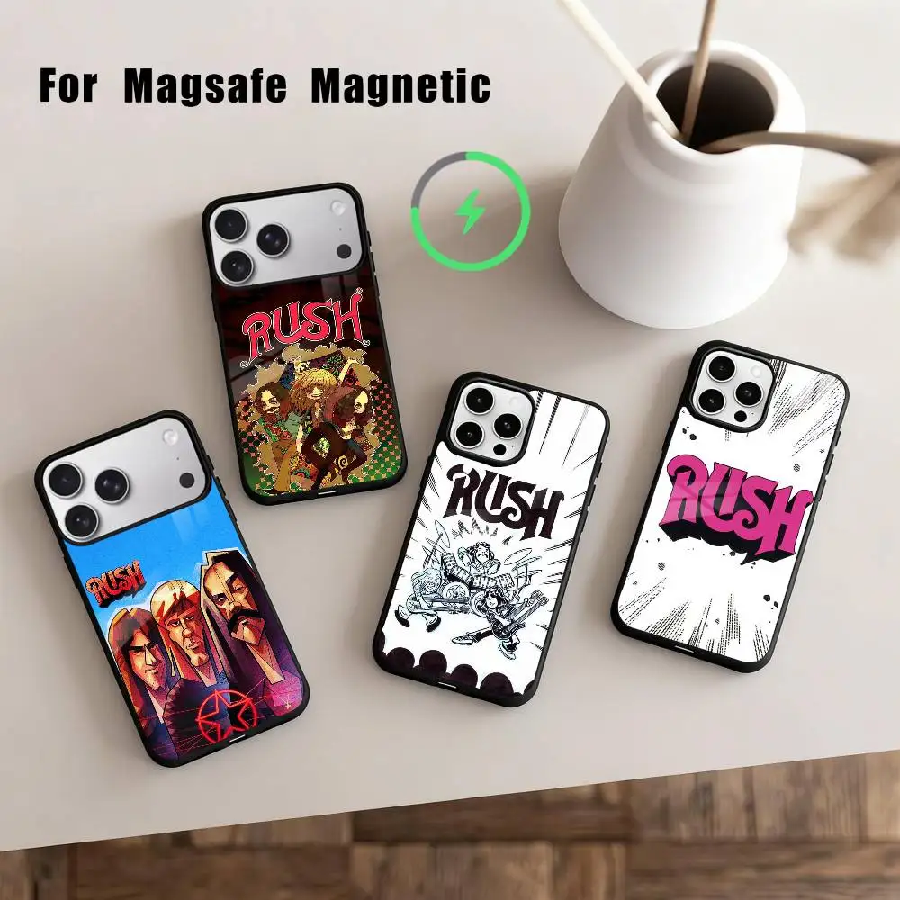 

R-Rush Rock Band Phone Case For iPhone 17,16,15,14,13,12,Plus,Pro,Max for Magsafe Magnetic Wireless Charging