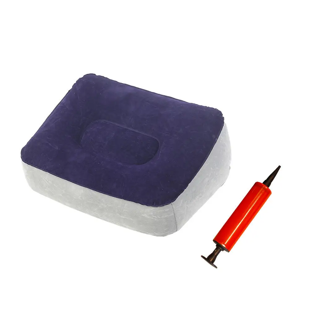 

Inflatable Pvc Foot Rest Pillow Travel Footrest Comfortable Odorless Skin-Friendly Collapsible Portable Blood Circulation Relief
