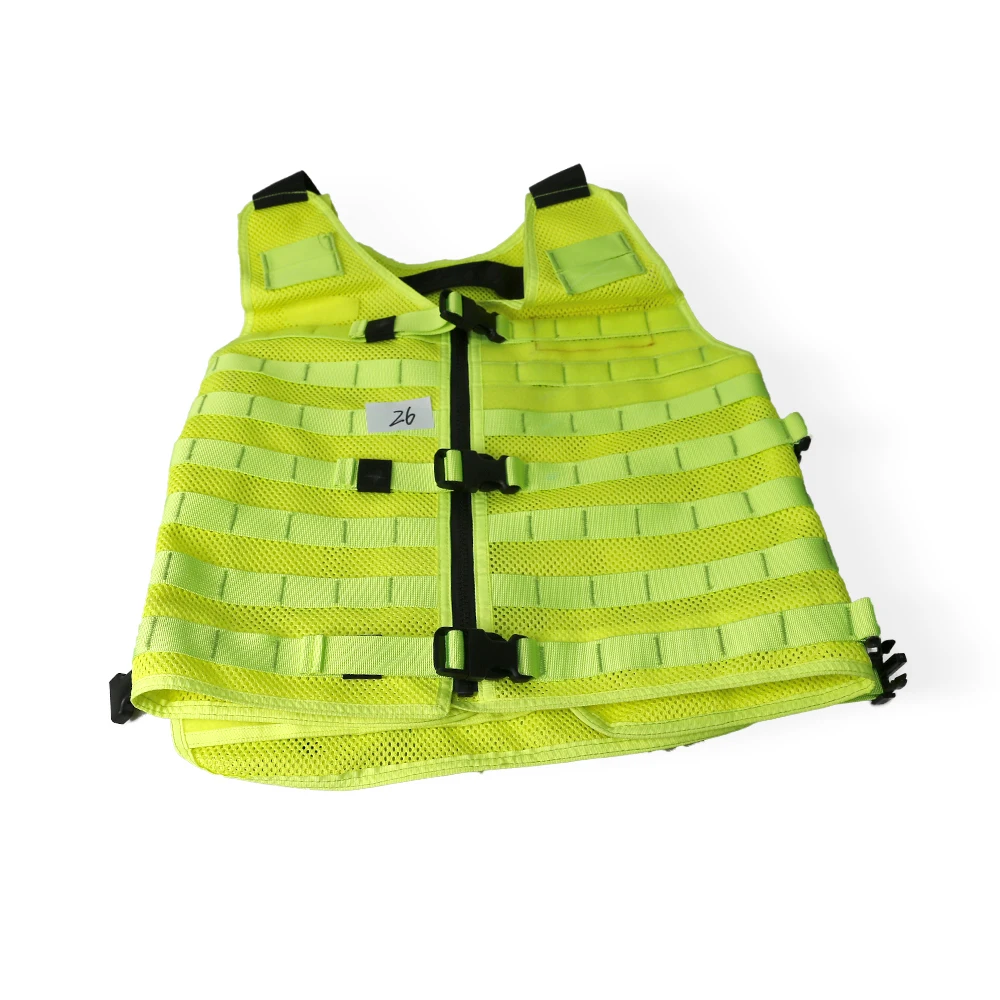 Tatical Reflective riding vest Safety Protection Vest MOLLE Waistcoat Adjustable Size Working Breathable Net Fabric Top