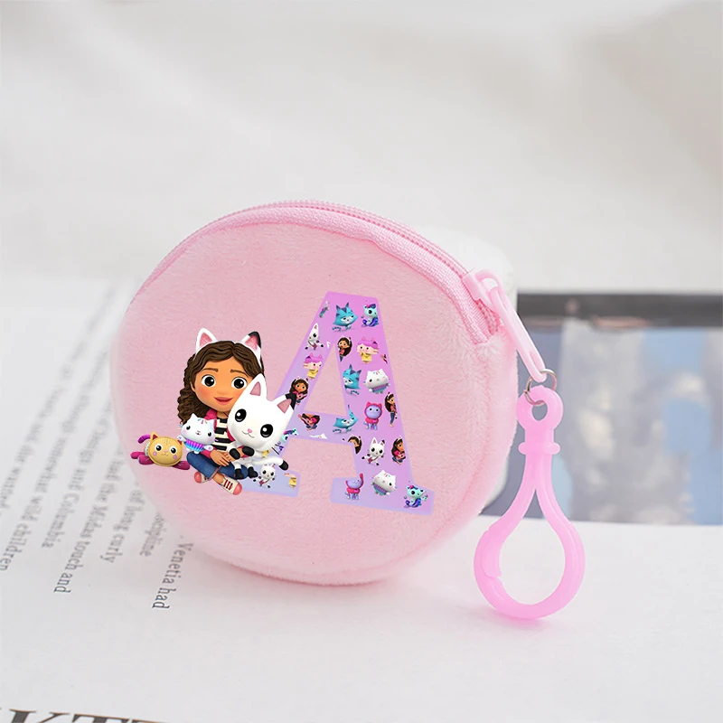 Gabby Dollhouses Child Girls Coin Purse Cute Letter Cartoon Printing Large Capacity Cosmetic Bag Portable Handbag New Kids Gifts