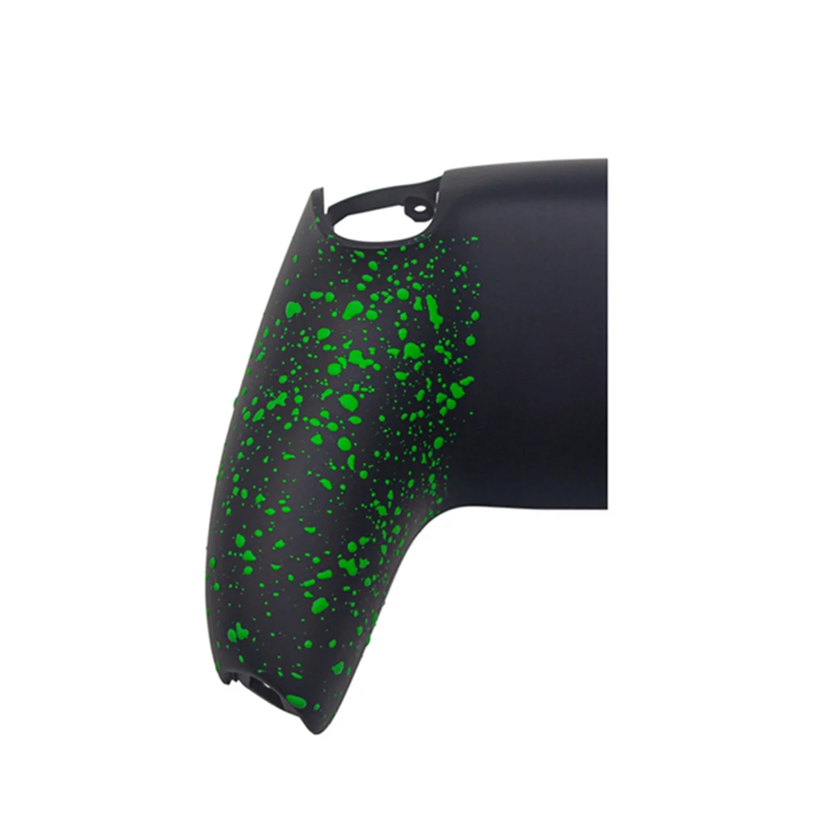 SMIEA Bottom Back Shell Non-Slip Rear Housing Game Improvement Replacement Parts for PS5 Controller Black&Green