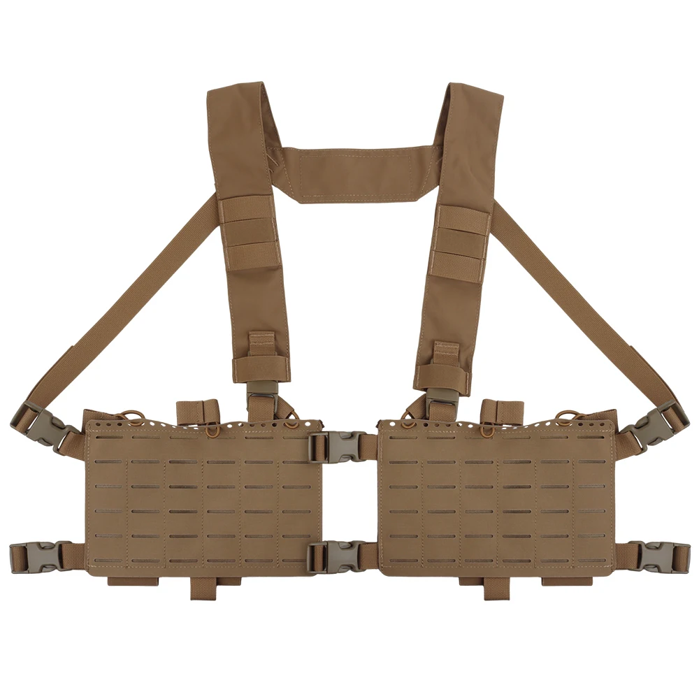 Imagem -02 - Tactical Alpha Chest Rig Hunting Vest Corte a Laser Painel Frontal Placard Arnês Elástico Mag Titular h Airsoft Paintball