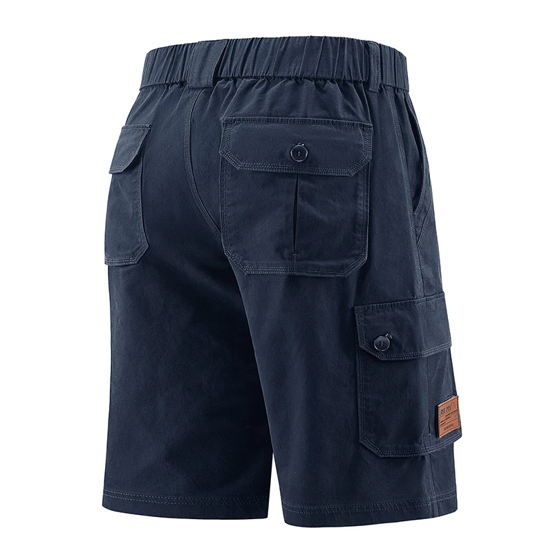 

Male Loose Casual Pants Military Tactical Shorts Elastic Waist Plus Size Outdoor Jogging Capri Pants Summer Men Cargo Shorts