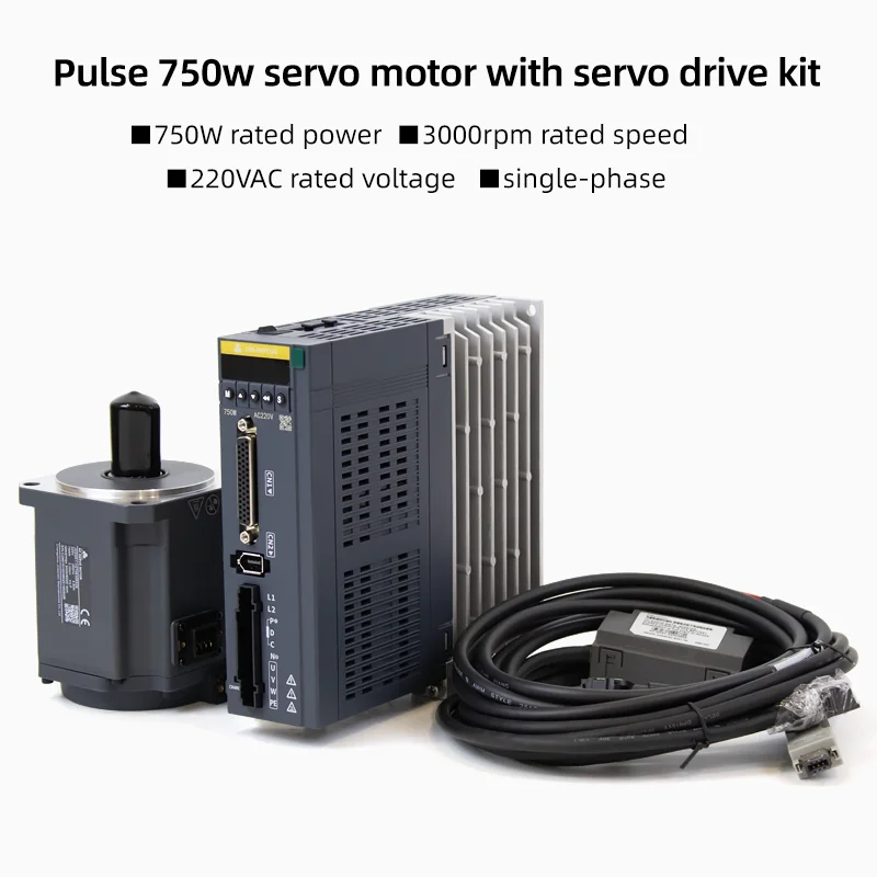 Picture 4: 220V IP67 AC Servo Motor Kit 400W 750W 1KW 17-Bit Absolute Encoder 3000rpm Servo Motor with Pulse Servo Drive Waterproof