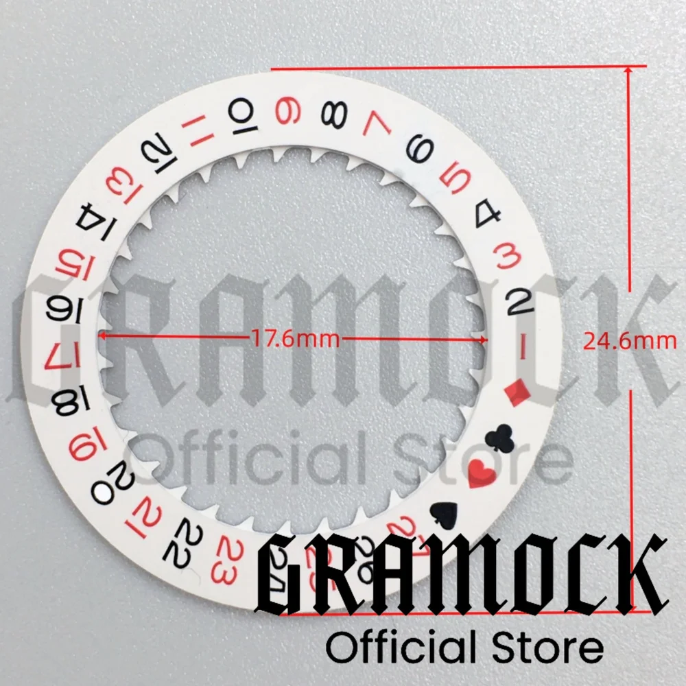 Gramock novo disco de movimento luminoso original é adequado para acessórios de reequipamento de relógio NH34 NH35 disco de calendário de 3,0/3,8 bits