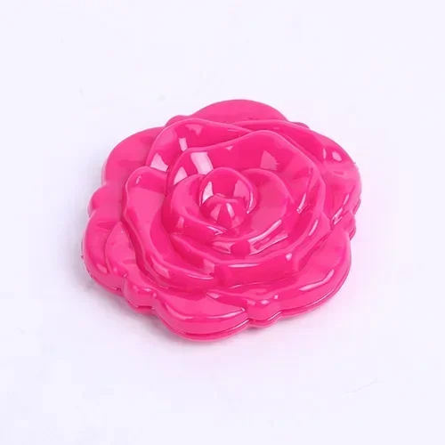 

1pc Mini Rose Makeup Mirror Double Sides Folding Makeup Vanity Hand Mirror Pocket Mirror Round Vanity Cosmetic Compact