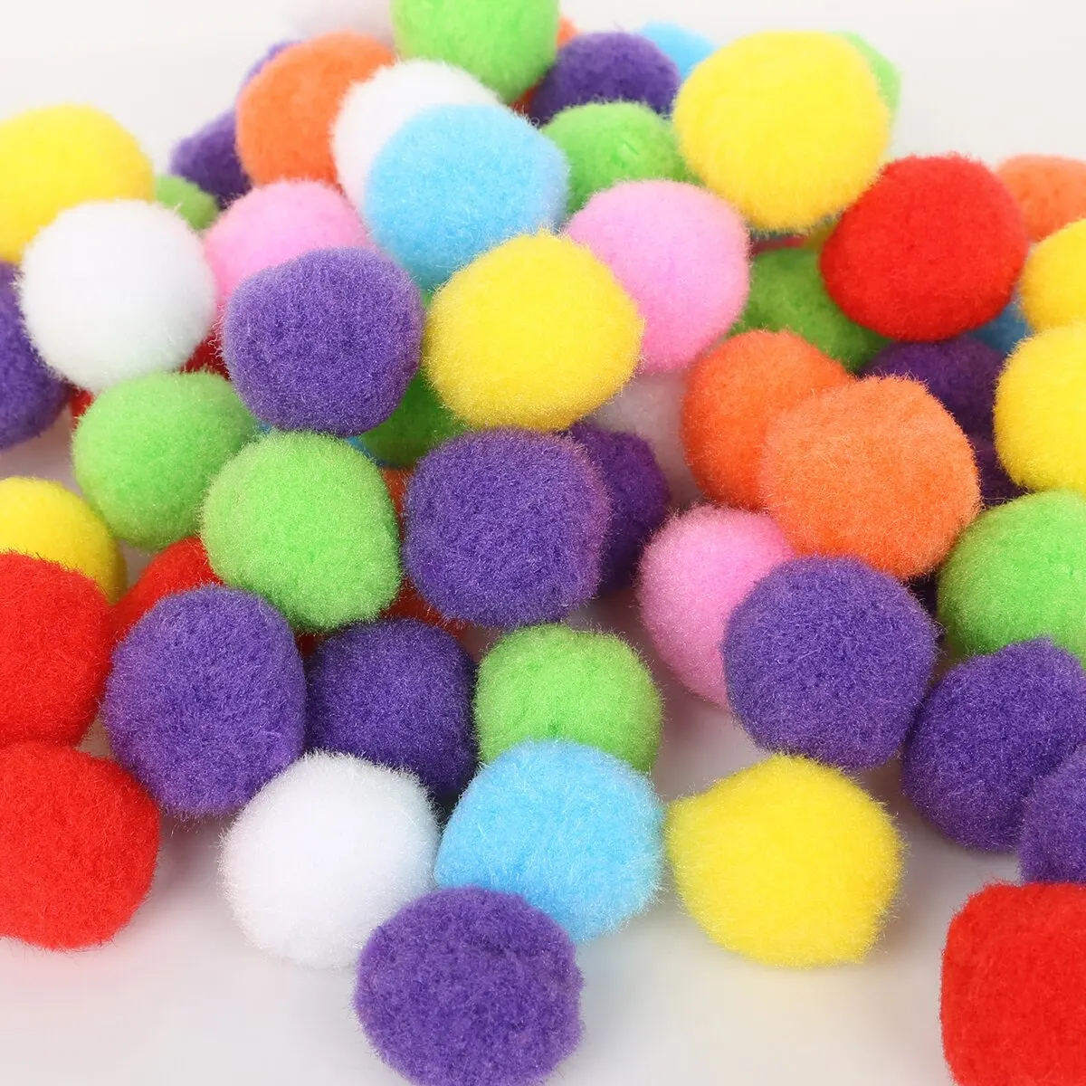 Mini Fluffy Soft Ball Colored High Elastic Ball DIY Polyester Plush Ball Shoes and Hat Accessories