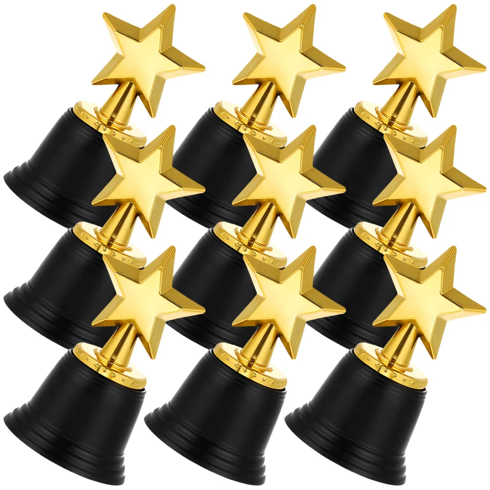 

9 Pcs Star Trophy Kids Competition Award Trophies Awards Participation Turkey Team Gifts Small