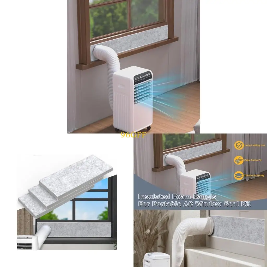 

96GF Set of 3 Air Conditioning Window Insulation Foam Thermal Noise Reducing Panels