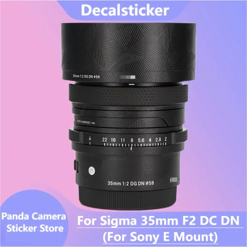 Para sigma 35mm f2 dc dn contemporâneo (para sony e mount) anti-risco lente da câmera adesivo película protetora protetor do corpo pele