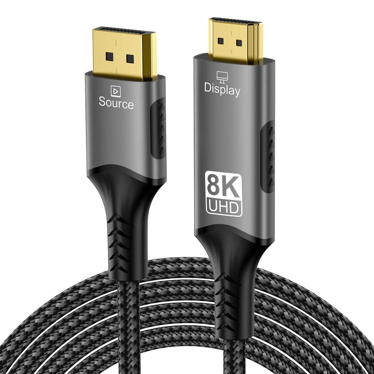 Kable 8K DP na HDMI 2.1 Konwerter audio-wideo Jednokierunkowy adapter 8K@60Hz 4k@120Hz Do projektora HDTV Monitor laptopa