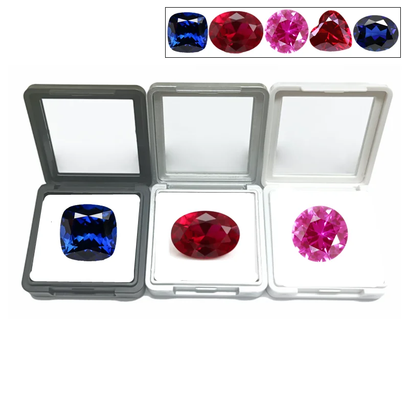 

Wholesale AAAA+ Test Mohs Hardness Gem Ruby/Sapphire Stones for DIY Jewelry Making/Gem Collection Top Quality Box Pack Gems