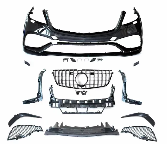 

Body Kit Suitable For Mercedes Benz GL Class X166 2013-2015 Upgrade To GLS63 Old To New Front Rear Bumper With Grille Hood Lamps