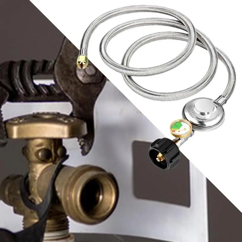 Propane Tank Adapter Versatile Propane Regulator Propane Adapter Fitting Easy Install Propane Adapter Hose Propane Hose