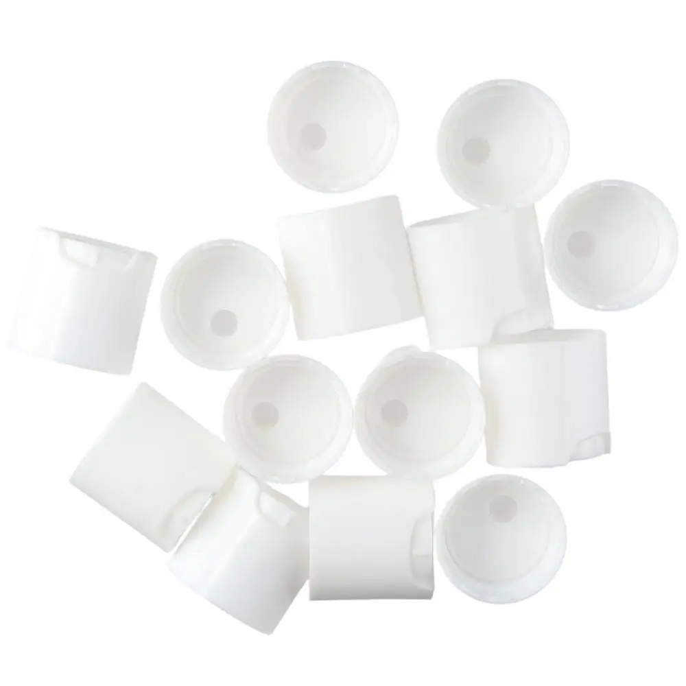 20PCS 28/410 White Press Caps Neck Diameter 28mm Thread Type 410 Disc Top Closures Plastic with .325 Orifices