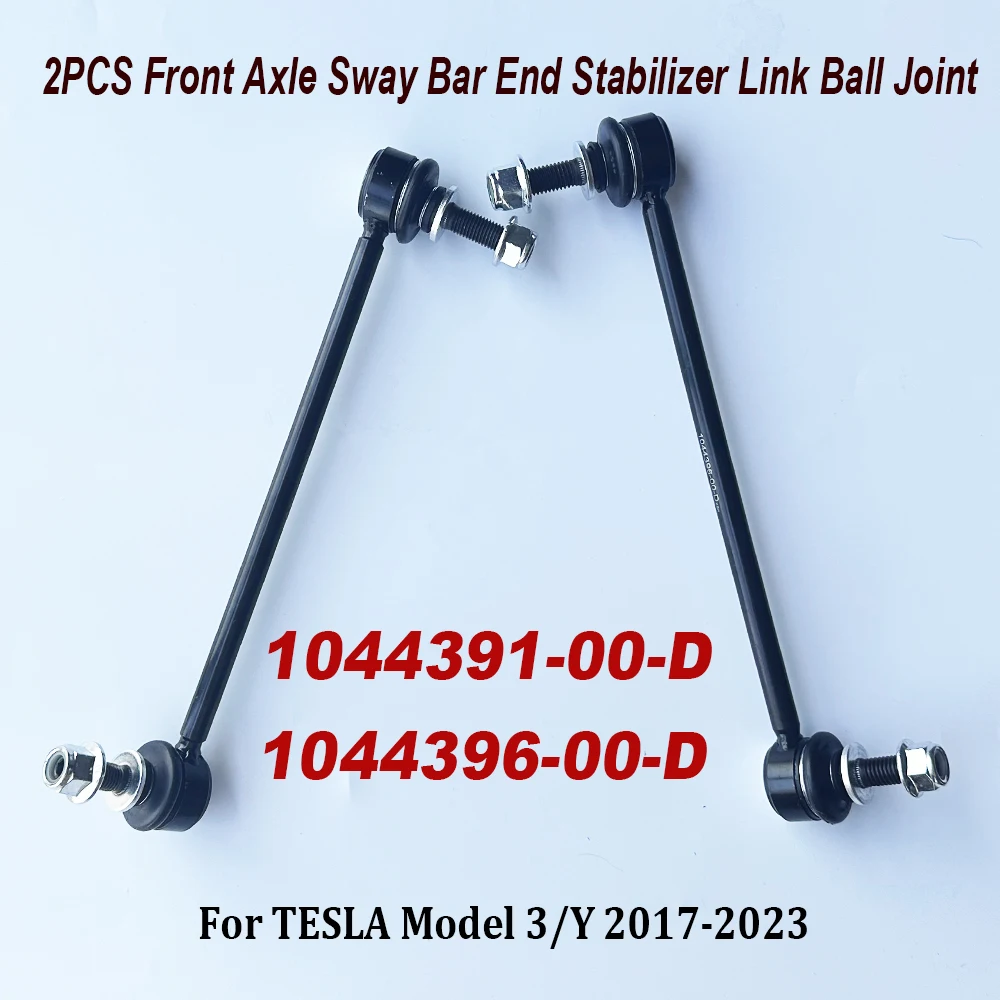 

A Pair of 1044391-00-D 1044396-00-D Front Axle Sway Bar End Stabilizer Link Ball Joint For Model 3/Y 104439100D 104439600D