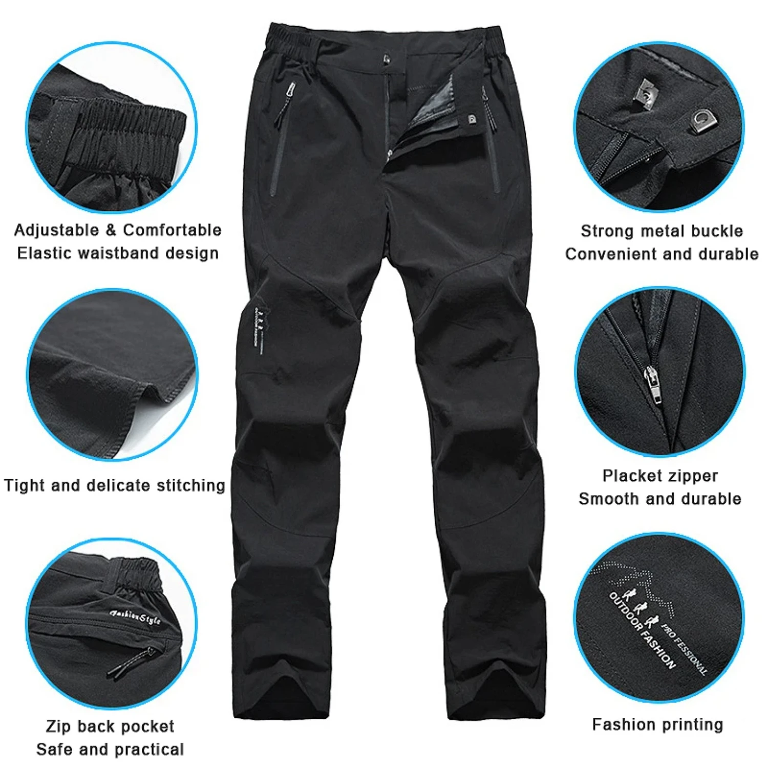 Quick Dry Hiking Pants Men Summer Outdoor Sports Waterproof Trousers Camping Climbing Trekking Hunting Mountain Pants