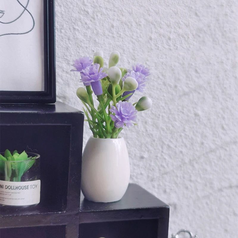 [JN]1/12 Miniaturowe rośliny doniczkowe do domku dla lalek, model, mikro-krajobraz, ogród, bonsai, dekoracja do domku dla lalek