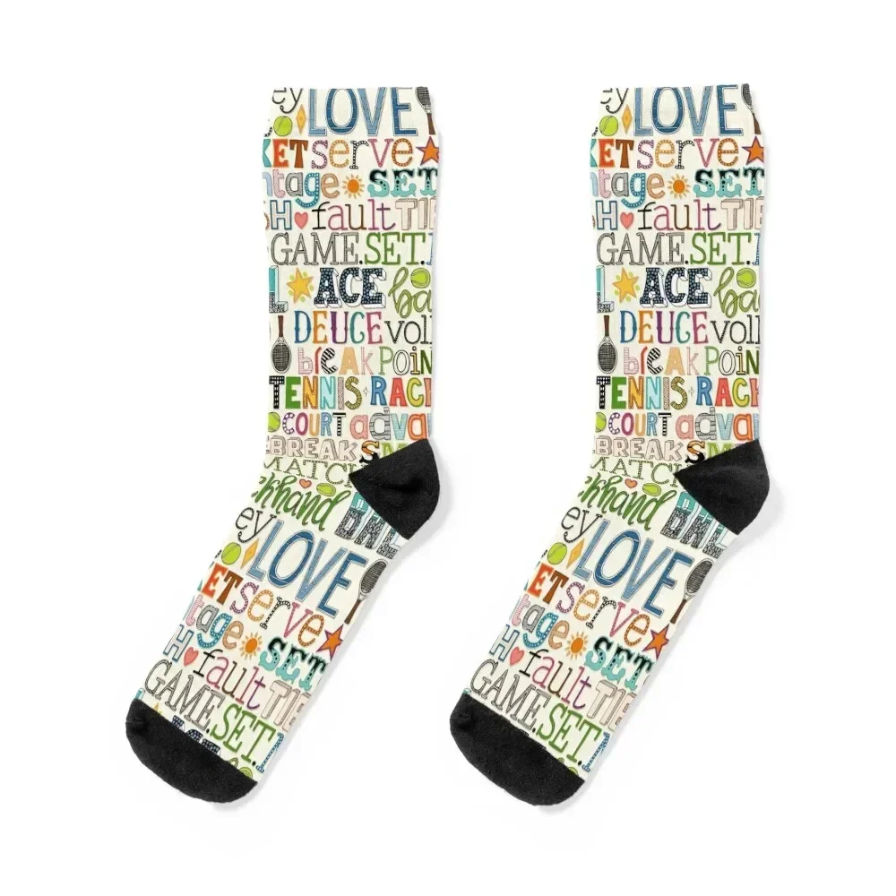 

tennis typography Socks christmass gift Soccer designer anti-slip Man Socks Women's