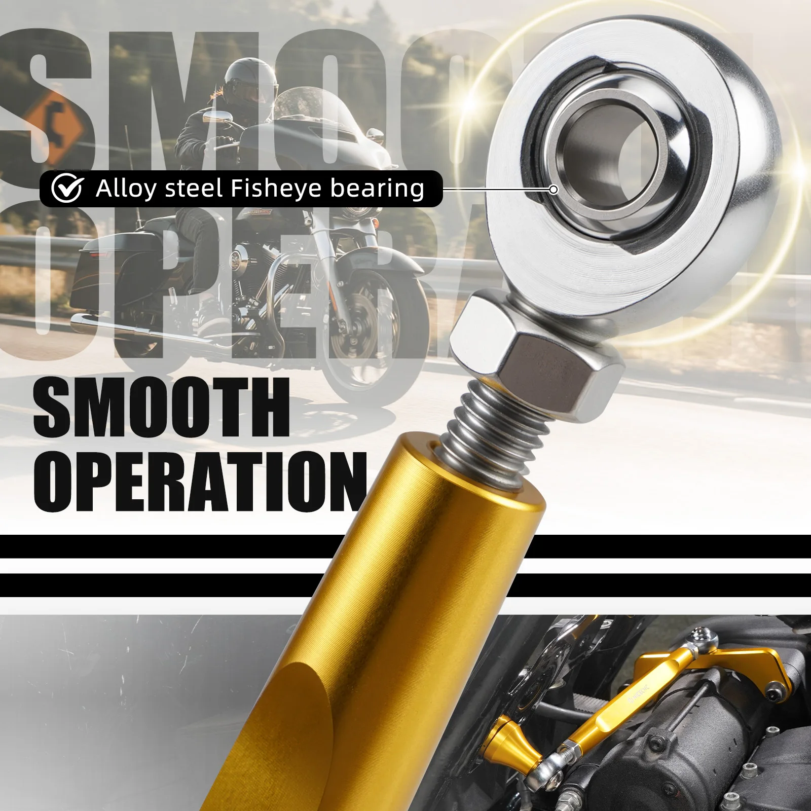 Für Harley Street Glide Road Glide/Special Road King 2017-2025 CVO Road Glide 2018-2024 M8 Touring Stabilisator Bar Anti-roll Bar – Detail 5