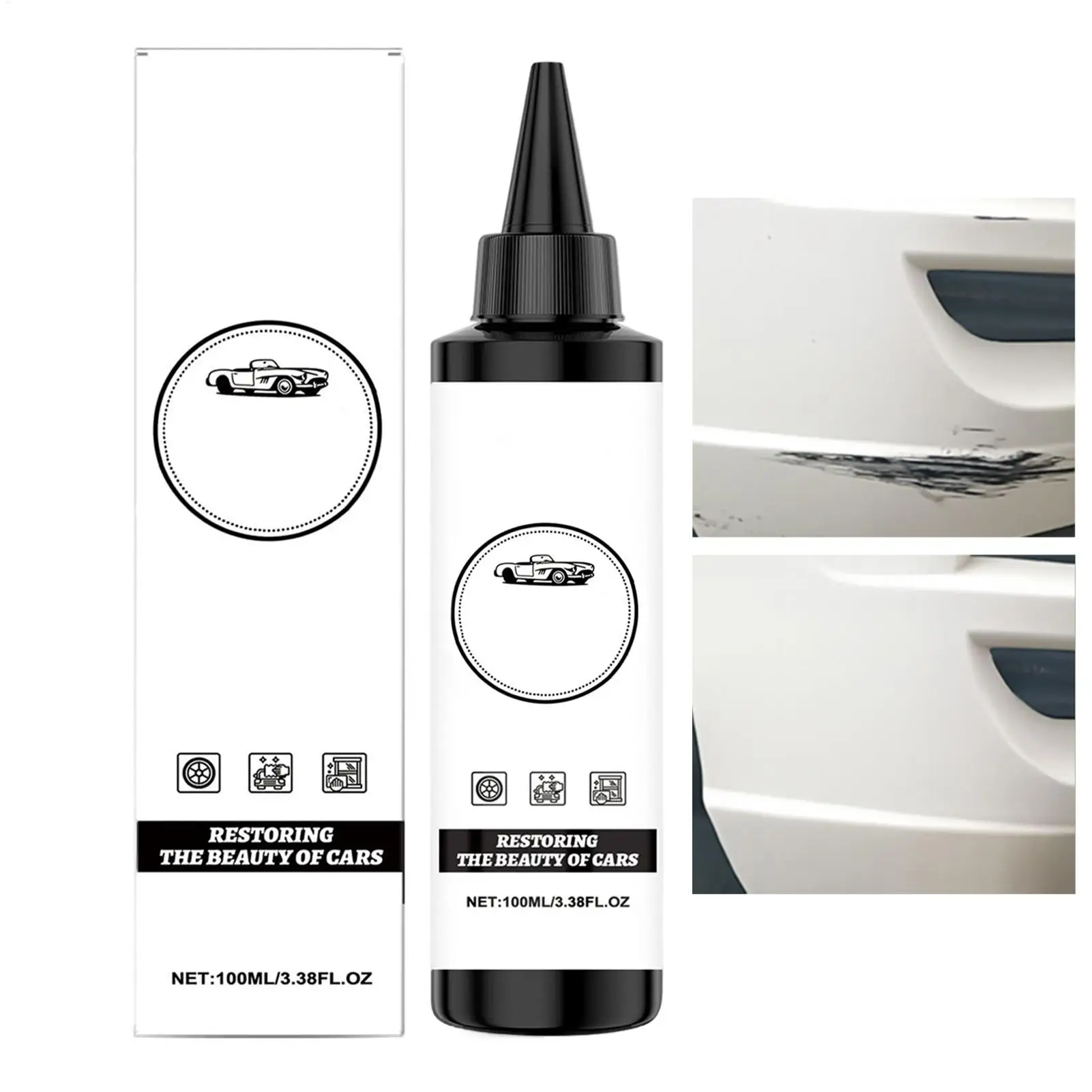 100ml Car Coating Agent Dustproof Waterproof Portable Automobile Cleaner Solution Car Polishing Agent Shine Restorer Hood Side