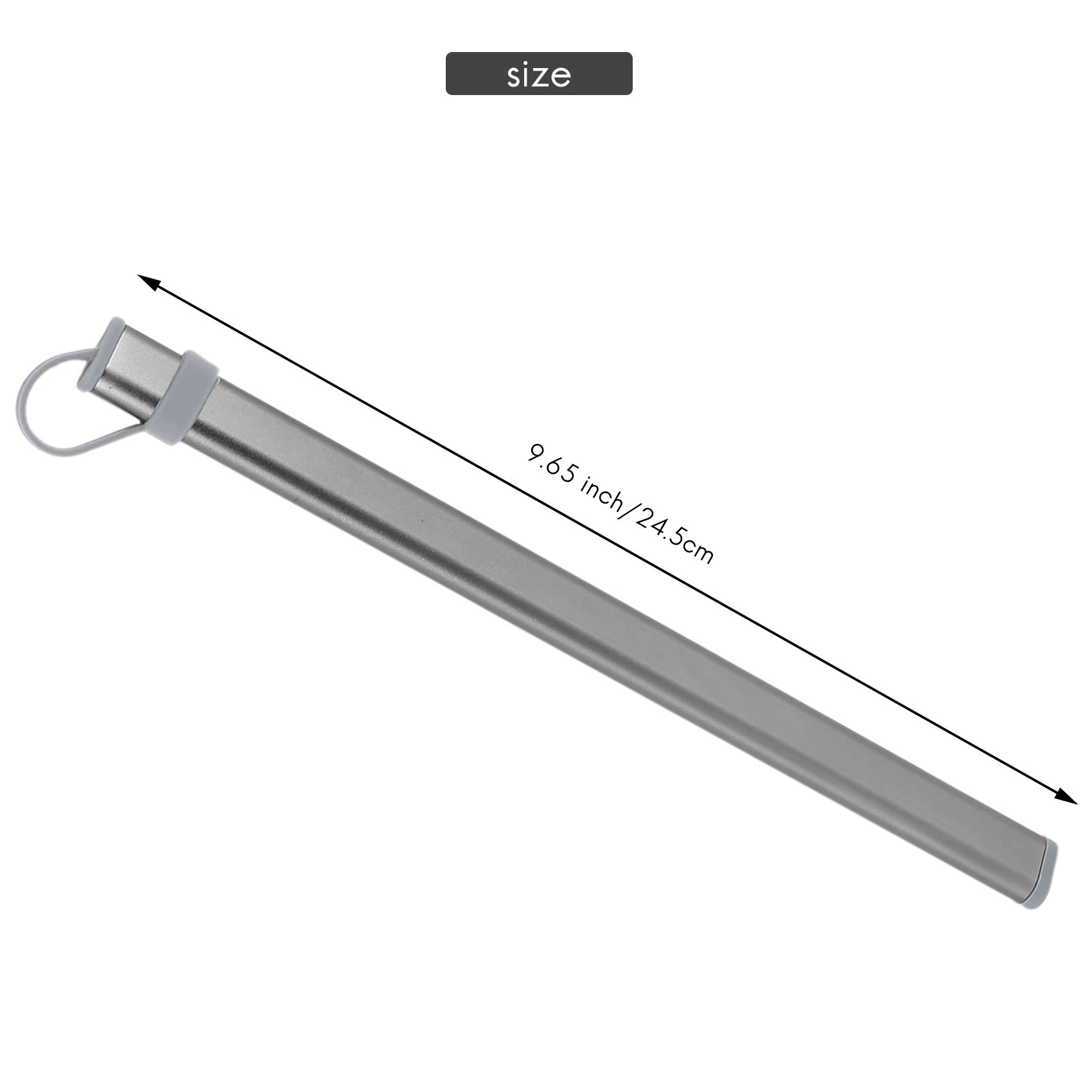 Новые тюбики для хранения палочек для еды, коробка из алюминиевого сплава, чехол для хранения титановых палочек для еды, без палочек для еды, серый цвет
