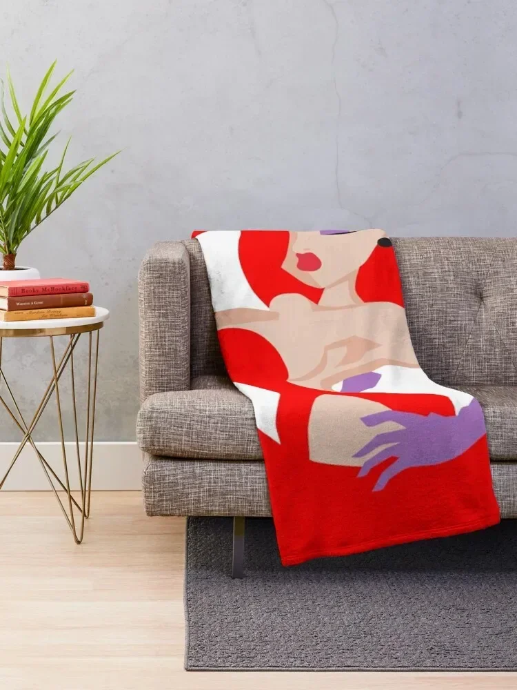 Jessica Rabbit Minimalist Throw Blanket Soft Big Flannel Fabric Blankets