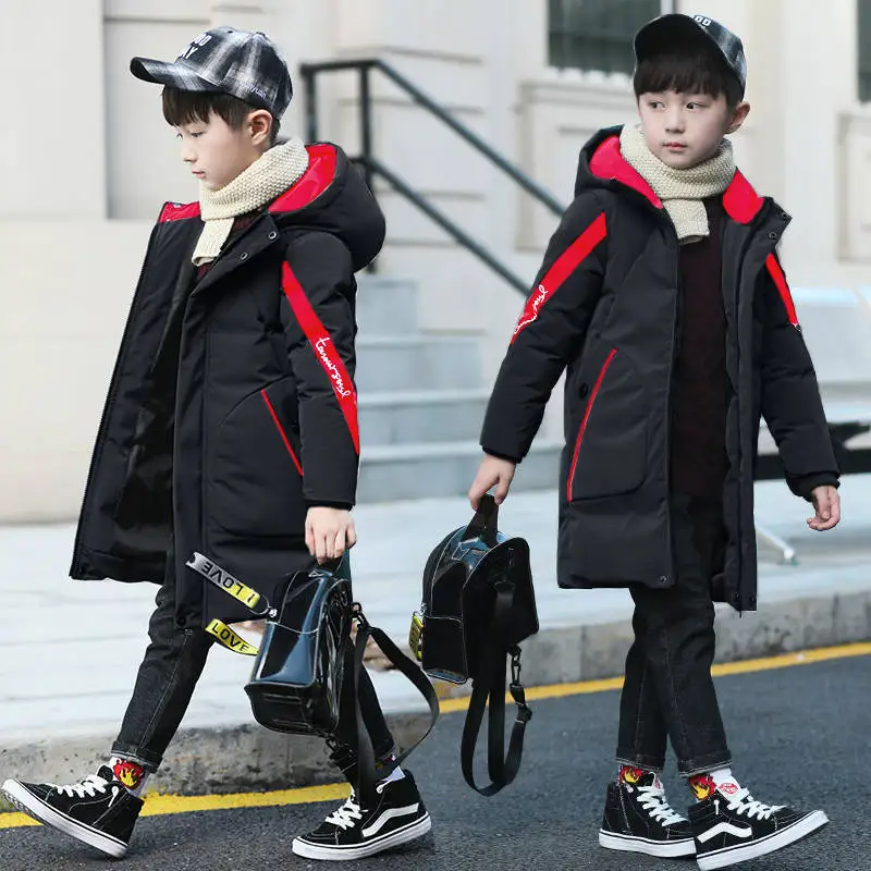 5-12 Years Old Boys Jacket 2023 Winter New Thicken Keep Warm Hooded Camouflage Down Cotton windbreaker Coat