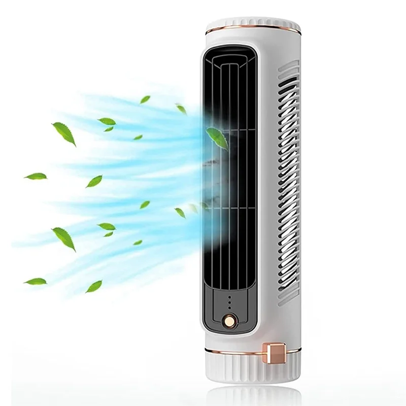 

Portable Automatic Remote Air Conditioner, USB Personal Air Conditioner Mini Conditioner with 3-Speed Electric Fan White