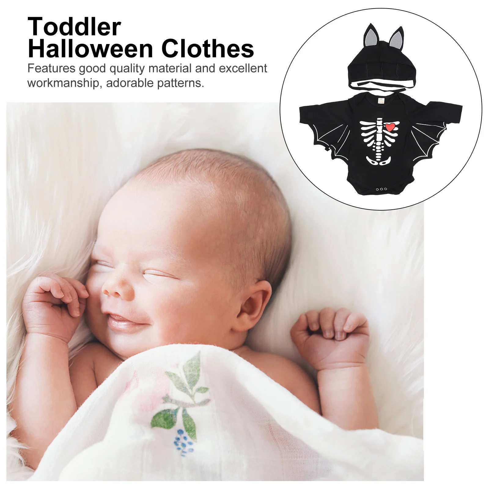 

Kids Sleeve Baby Romper Cotton Breathable Halloween Toddler Clothes Adorable Pattern Jumpsuit Party Festival Design