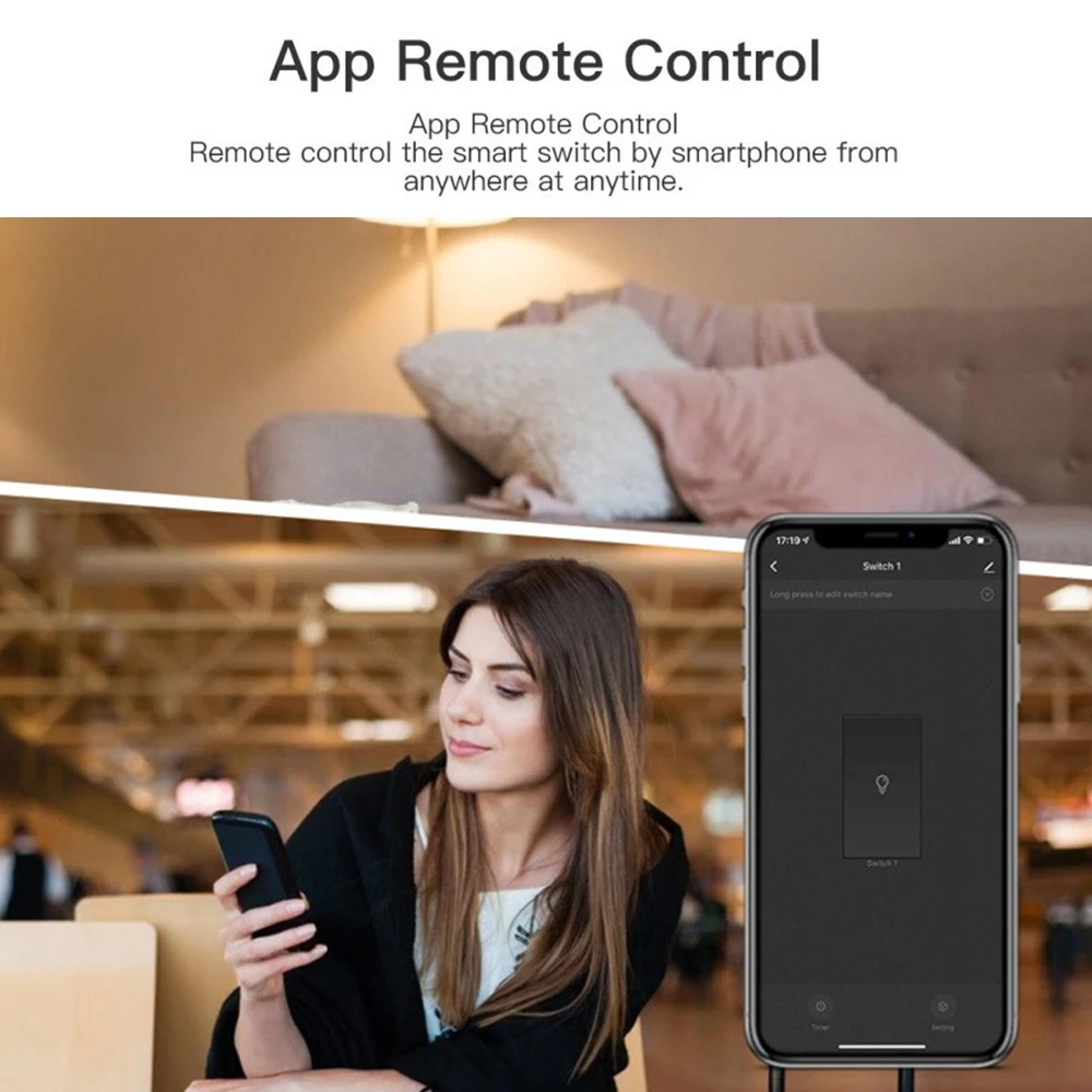 AC110V 220V Smart Switch WiFi Wireless Remote Control Mobile Application Control For Tuya Alexa Google Assistant Smart Home