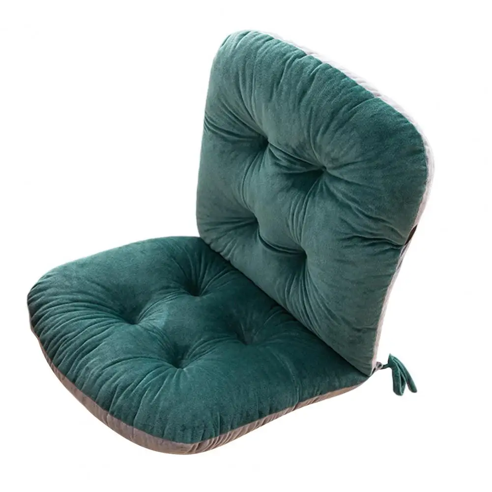 Deform-resistant Seat Cushion Winter Desk Chair Cushion with Fixing Strap Anti-slip Thickened Seat Pad Soft Elastic Office Chair
