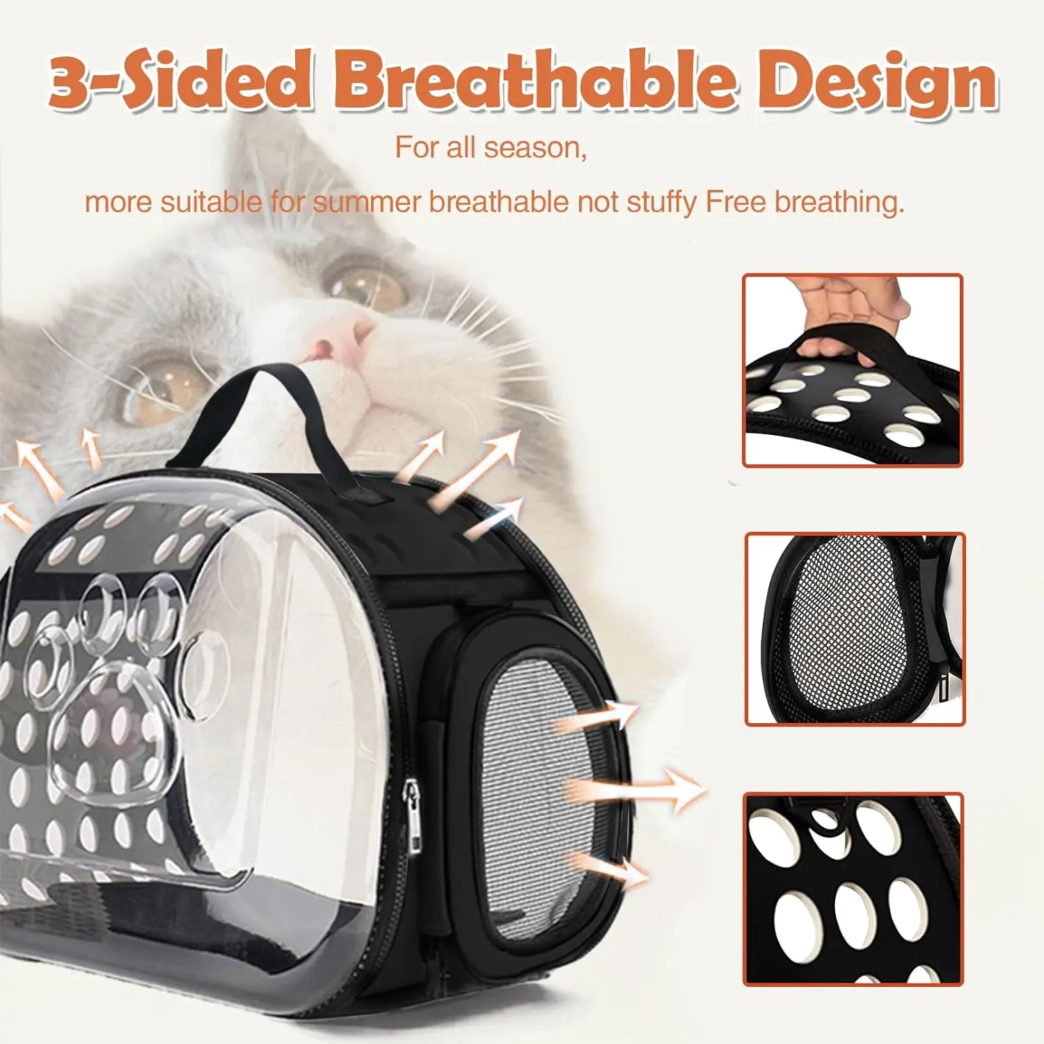 Cat Carrier Pets Transportin Cats Dogs Accessory Pet Backpacks Breathable Foldable Outdoor Dogs And Cats Kitten Puppy Travel Bag