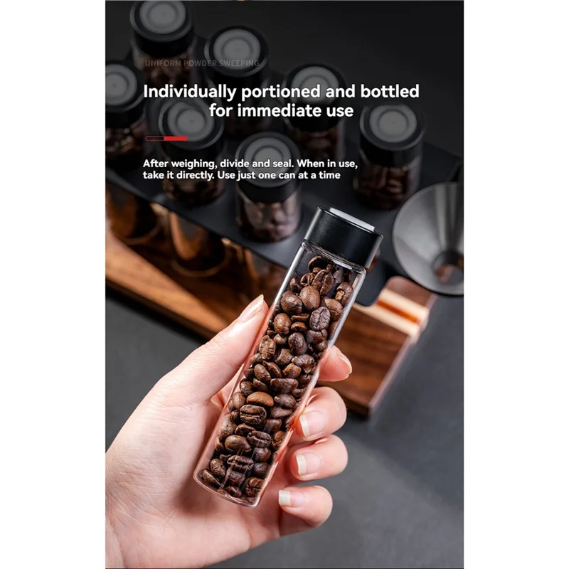 Pots en verre à dose unique scellés et hermétiques en Borosilicate, Valve d'arôme esthétique, expresso à 12 trous avec conteneur de grains de café-Y48A