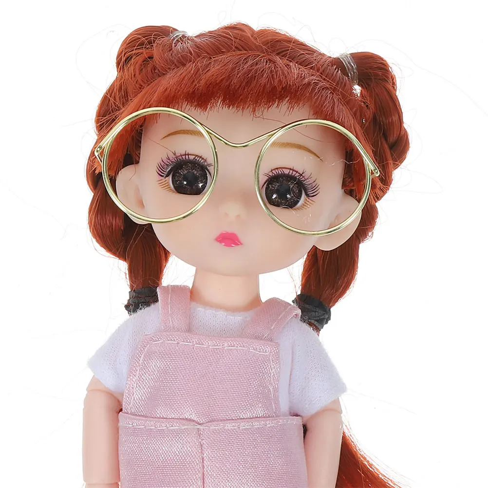 

20pcs Mini Toy Wire Frames for 18 Inch Sunglasses Dollhouse Props Round Metal Design Sunglasses Accessories