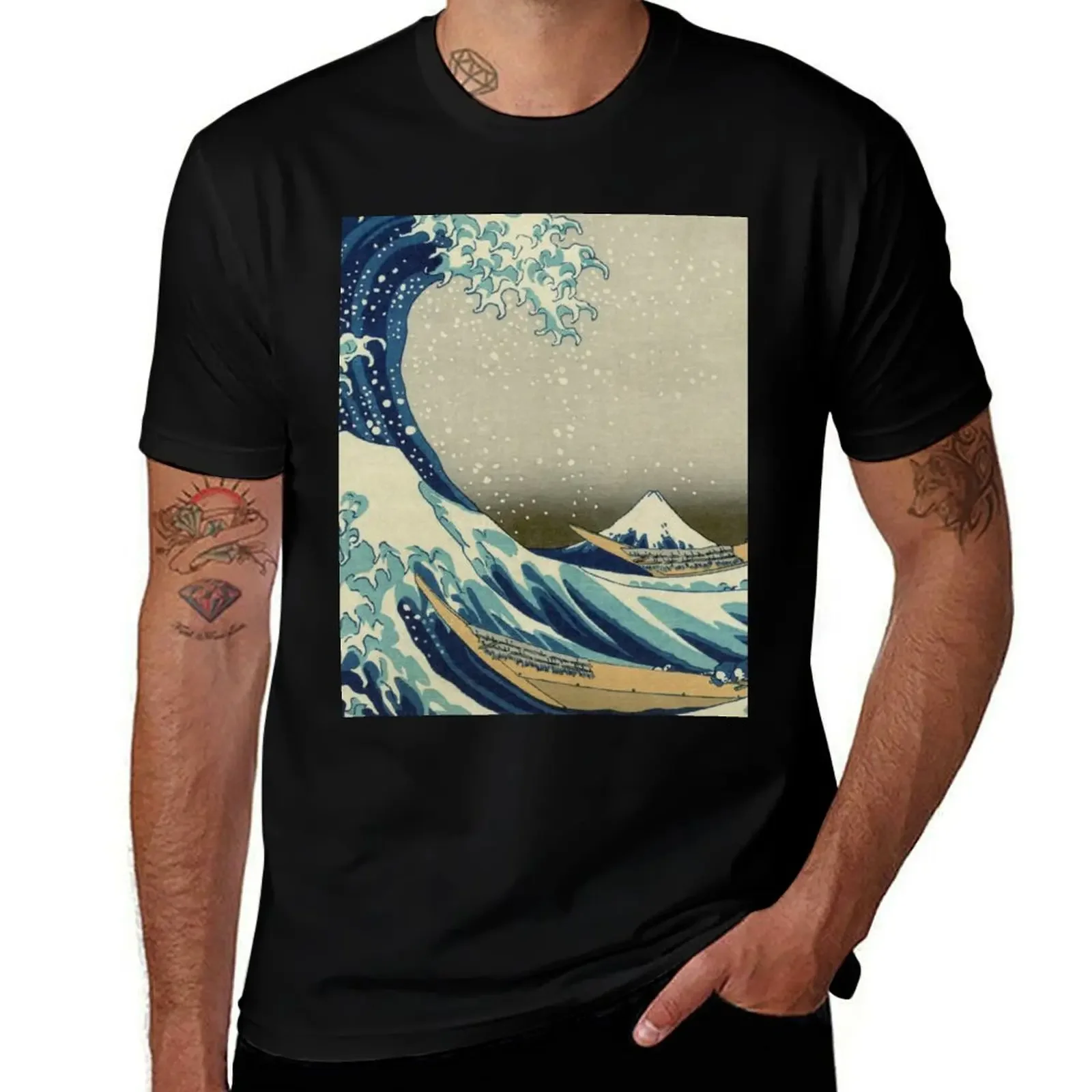 The Classic Japanese Great Wave off Kanagawa by Hokusai T-Shirt quick-drying vintage t shirts man t shirt men tshirt